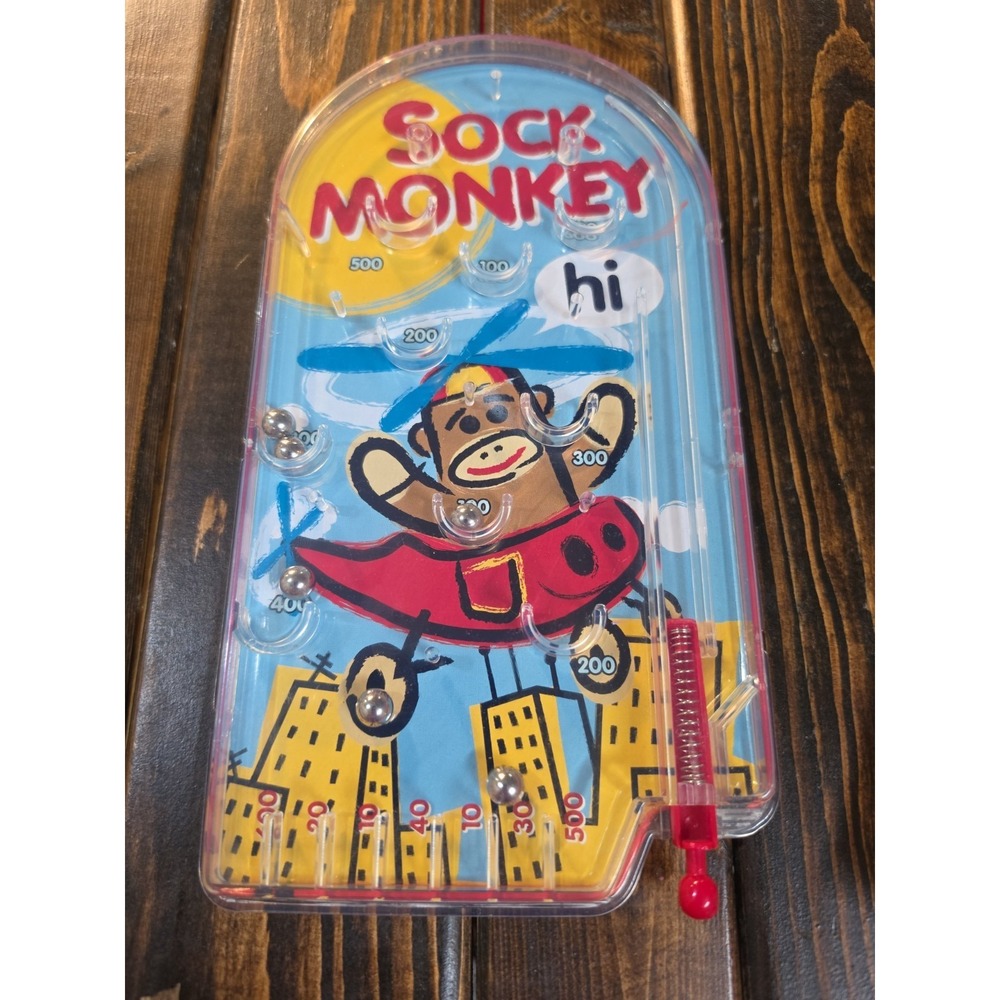 Schylling Classic‎ Pinball Game SOCK MONKEY Handheld - Used